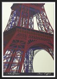 Tour Eiffel Silkscreen Print by Neil Gower