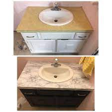 Check spelling or type a new query. The Easiest Cheap Counter Top Fix Diy New Countertop With Contact Paper From Walmart And Black Paint Bathroom Countertops Cheap Countertops Countertops