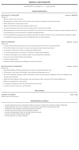 beauty therapist resume sample mintresume