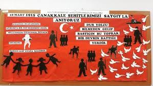 18 Mart Canakkale Zaferi Sinif Panosu Ile Ilgili Gorsel Sonucu Martini Sinif Sinif Dekorasyonu
