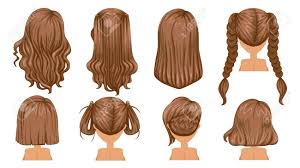 Easy short curly hair styles. Beautiful Hairstyle Brown Hair Of Woman Rear View Modern Royalty Free Cliparts Vectors And Stock Illustration Image 93445258