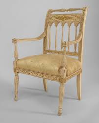 French Directoire Seating Chair Arm Chair Painted Chair Armchair Furniture Decor