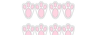 Easter bunny feet printable for personal use only @theidearoom.net. Bunny Feet Cut Out Small