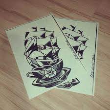 Pin By Shelby Banister On Manga Ship Tattoo Tattoo Flash Art Cup Tattoo