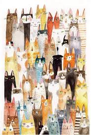 Enjoy the best free online jigsaw, with a new puzzle every day. Jigsaw Puzzles Cartoon Colored Various Kittens 1000 Piece Puzzle In 2021 Cat Art Cat Colors Animal Art