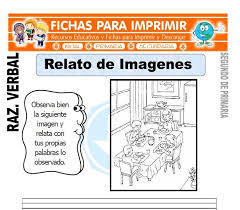 ¿qué es un género literario? Aqui Podras Descargar Gratis La Ficha De Relato De Imagenes Que Corresponde A Razonamiento Verbal Para Estudiantes De Segund Razonamiento Verbal Verbal Fichas