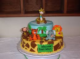 .from the sweet and simplistic dessert table to the tropical blooms and decor, this celebration is one to adore! Custom Cakes By Christy Jungle Animals Shower Cake Animal Baby Shower Cake Safari Baby Shower Cake Baby Shower Cakes For Boys