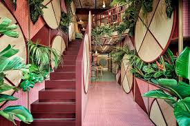 Tropical interior design features the use of natural materials, like wicker, rattan, bamboo and teak. Tropical Sushi Restaurant Modern Design By Masquespacio