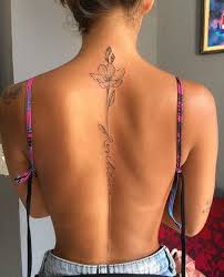 50 Back Tattoos For Women Page 10 Of 51 Tattoos Tattoosforwomen Spine Tattoos For Women Flower Spine Tattoos Inspirational Tattoos