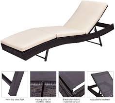 Details About Patio Pool Sun Bed Wicker Lounge Chair With Adjustable Back Wicker Lounge Chair Wicker Chaise Lounge Lounge Chair Outdoor