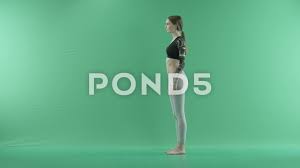 Woman In Yoga Pose On A Green Screen Stock Footage Ad Pose Yoga Woman Green Yoga Poses Poses Woman Yoga