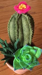 The cactus are designed to be hand sewn from felt. Craft A Felt Cactus And Succulent Garden With Easy Step By Step Instructions Cactus Craft Easy Felt Crafts Felt Succulents