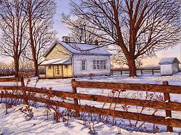 He hasn't even started painting yet and he's already having a difficult time. Amish School House 2 Painting By Thelma Winter