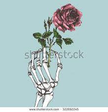Download a free preview or high quality adobe illustrator ai, eps, pdf and high resolution jpeg versions. Skeleton Hand Holding Flower Google Zoeken Hands Holding Flowers Vector Illustration Skeleton Flower