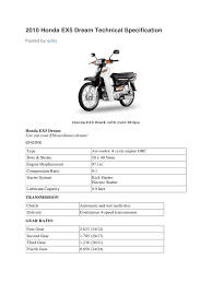 Right here, we have countless book ex5 engine and collections to check out. 2010 Honda Ex5 Dream Technical Specification
