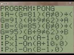 Pong Program On The Ti 83 84 Calculator Youtube