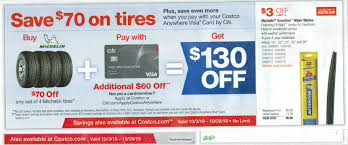 Costco Michelin Tires Pay By Citi Visa Total 130 Off