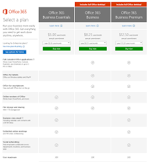 New Office 365 For Business Subscription Plans