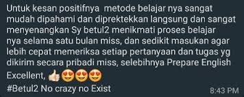 Komunikasi tidak langsung merupakan proses dari suatu komunikasi yang dilakukan secara tidak langsung alias memerlukan bantuan alat komunikasi dengan demikian, komunikasi tidak langsung ini tidak berlangsung begitu saja alias dengan tatap muka secara langsung, melainkan perlu. Belajar Bahasa Inggris Intensif Selama 2 Minggu Prepare English