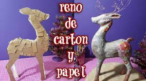 Reno Decorativo Hecho De Carton Y Papel Tutorial Y Archivo Descargable Youtube