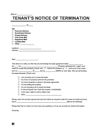Free Lease Termination Letter How To Write Sample Notice Legal Templates