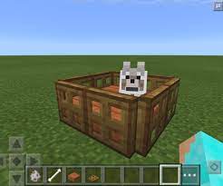 Open your crafting table and drag one wood block from your inventory to any of the nine squares in the crafting grid. How To Make A Pet Bed In Minecraft Pe 0 13 0 5 Steps Instructables