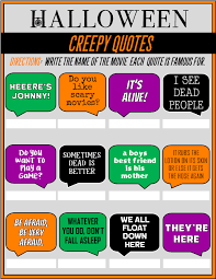 The question is not which one is your favorite, but which of these classic horror quotes best defines the genre, if there had to be one, which one would you pick? Printable Halloween Party Games For Adults Print Play No Stress