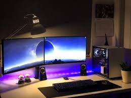 Finally Finished My Dual Monitor Setup Love It Dual Monitor Setup Best Dual Monitor Setup Streaming Setup