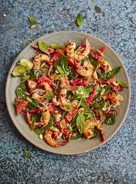 Prawn Watermelon Salad Seafood Recipes Jamie Oliver Recipes Recipe Watermelon Salad Seafood Recipes Prawn Salad