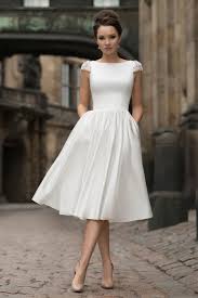 Fashion White In 2020 Short Wedding Dress Contemporary Wedding Dress Tea Length Wedding Dress