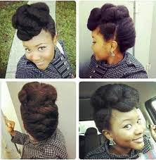 This hair idea is a little similar. 14 Updo Styles You Can Do When You Are Rocking Fifth Day Hair Gallery Hair Styles Natural Hair Updo Natural Hair Inspiration