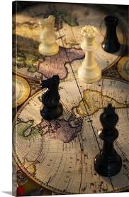 Chess Pieces On Old World Map Chess Pieces Chess Chess Game