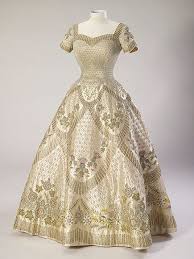 Queen Elizabeth S Wedding And Coronation Dresses Display Iconic Dresses Royal Dresses Queen Dress