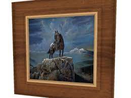 Photos that are not properly framed are susceptible to damage. Second Life Marketplace Western Native American Art Decor Warrior High Look Out Mesh Frame Country Hang Painting Picture Copy Mod 1 Prim Promo
