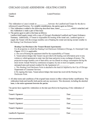 Pet application & addendum to lease. Chicago Lease Addendum Heating Costs Ezlandlordforms