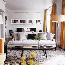 What Curtains Go With Geometric Couch Living Room Orange Elle Decor Living Room Living Room Grey