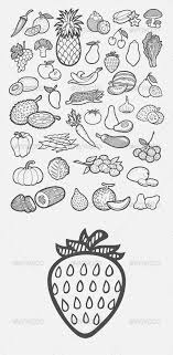 Fruit And Vegetable Icons Sketch Fruits Drawing Vegetable Drawing How To Draw Hands