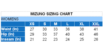 Mizuno Jersey Size Chart