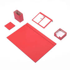 Calme 5 Tlg Schreibtischunterlage Set Aus Kunstleder In 10 Farbauswahl Schreibtischunterlage Glasuntersetzer Schreibunterlage