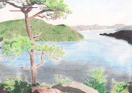 Lukisan Pemandangan Menggunakan Pensil Warna Lukisan Pemandangan Alam Menggunakan Pensil Warna Ciki In 2020 Landscape Drawings Landscape Drawing Easy Drawing Scenery