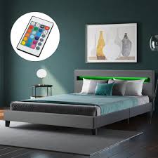Große auswahl an led produkten (spots, panels, high power leds, uvm.). Led Bett 140 X 200cm Grau Polsterbett 140 Kaufland De