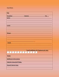 If you want to control your calorie and vitamines intake then these templates can on this page you we will gather various nutrional charts that you can use and modify at your own will. 40 Simple Food Diary Templates Food Log Examples