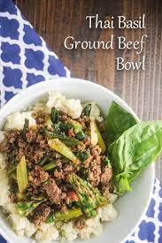 Thai Basil Ground Beef Bowl Slender Kitchen Recipe Fast Metabolism Diet Recipes Ground Beef Beef Recipes