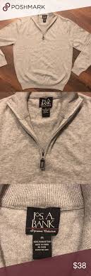 Sale Jos A Bank Sweater Gray Medium Worn Once Grey Sweater Clothes Design Worn