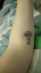 Small fairy tattoos are tiny one and it's too pretty and looking cool for the women's inking it. Possible Tattoo Idea Drawn By Moi Small B W Mushroom On Forearm Just Above Elbow Crease Elbow Tattoos Above Elbow Tattoo Mushroom Tattoos