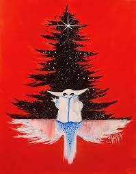 How To Paint Baby Yoda Step By Step Mandalorian Star Wars Fan Art Tree Painting Canvas The Art Sherpa Painting