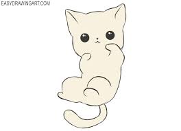 how to draw a kawaii cat easy drawing art kawaii cat easy animal drawings cute easy drawings