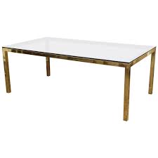 Mid Century Modern Vintage Brass And Glass Dining Table By Milo Baughman Dia Metal Dining Room Table Glass Dining Table Table