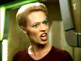 seven of nine is not happy with the doctor