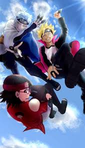 Team 7 Boruto Naruto Next Generations Animasi Gambar Karakter Kartun
